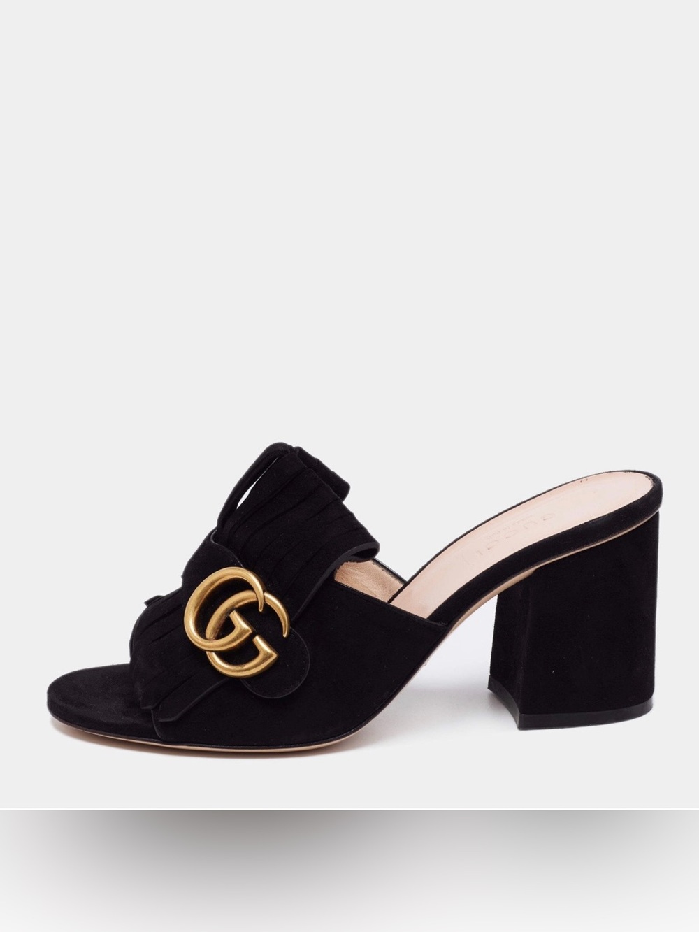 Gucci GG Marmont Fringe Mule